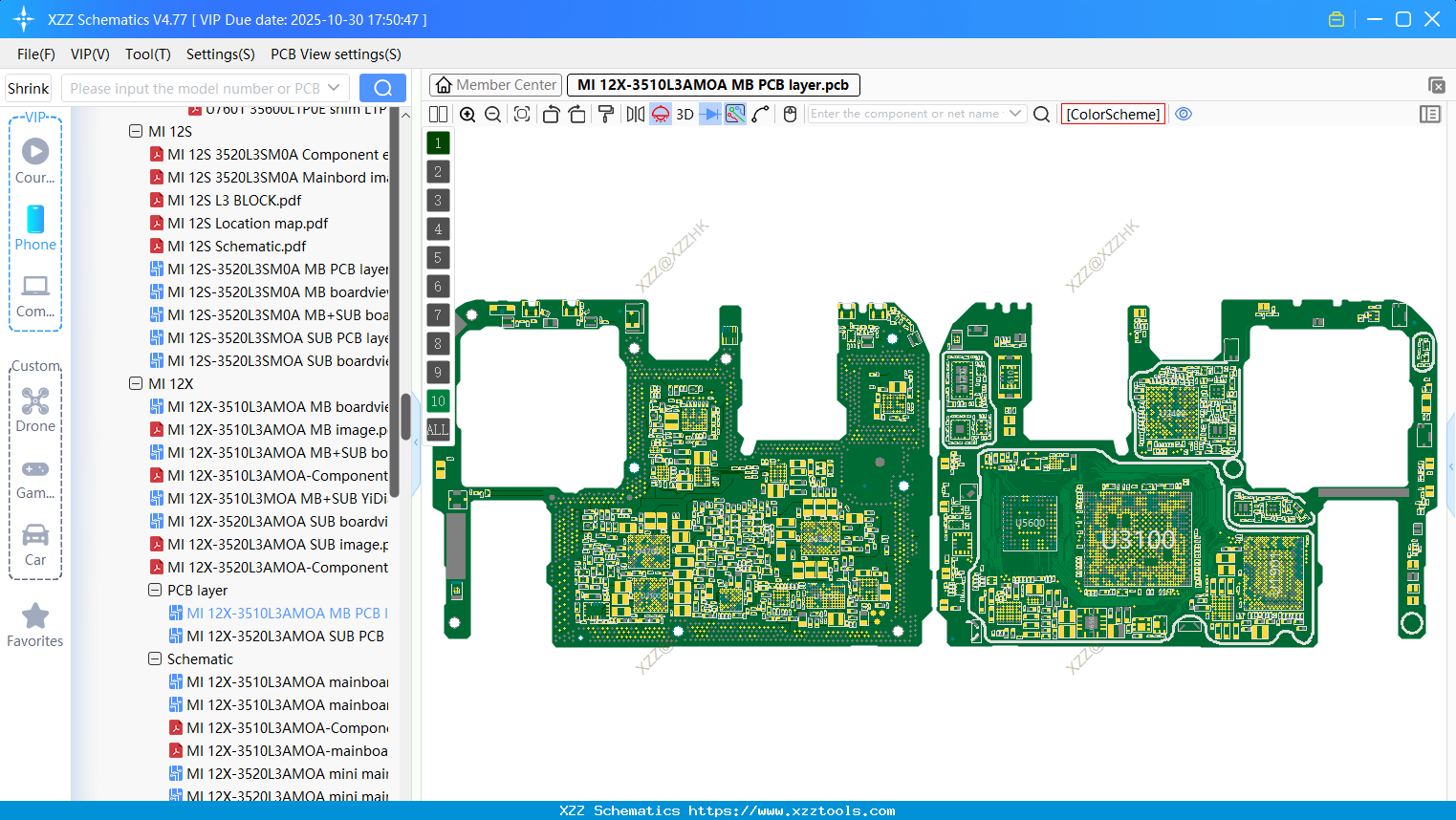 Xiaomi MI 12X-3510L3AMOA MB PCB Layer